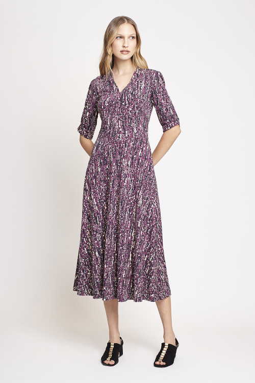Fit — Vestido Jersey Textura Vertical