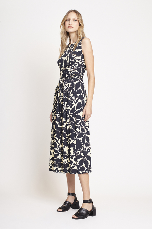 Fit — Vestido Jersey Estampa Flores Folk