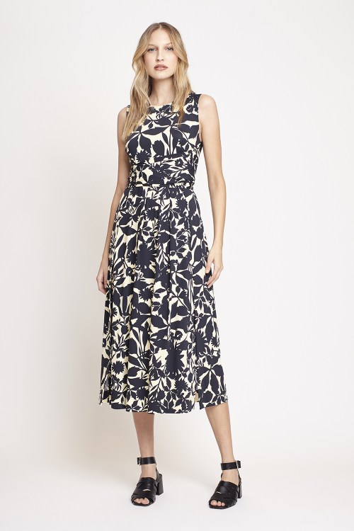 Fit — Vestido Jersey Estampa Flores Folk