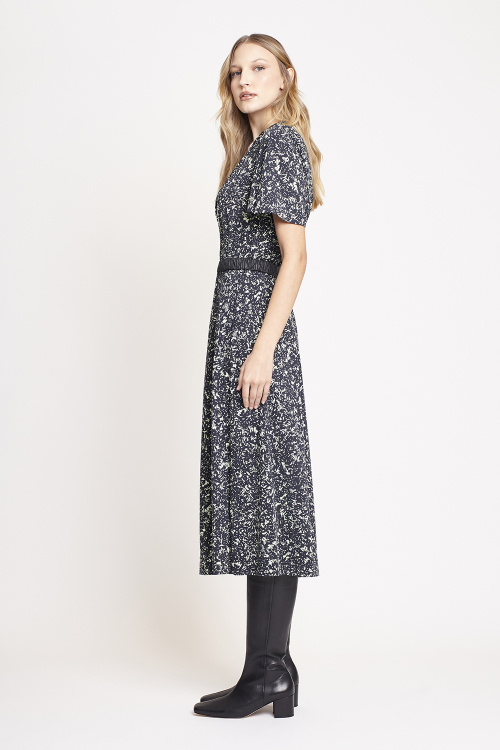 Fit — Vestido Jersey Textura Flocos