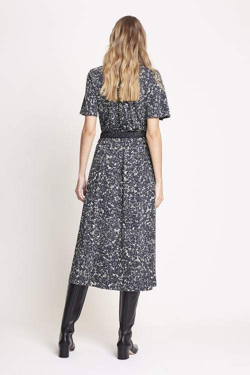 Fit — Vestido Jersey Textura Flocos