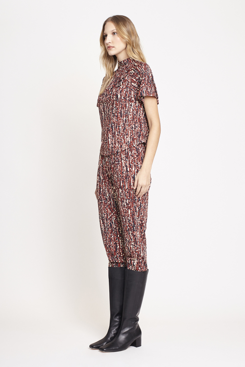 Fit — Calça Jersey Textura Vertical