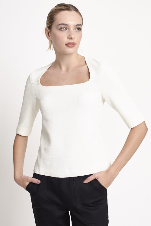blusa malha dupla bouclê
