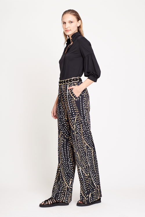 Fit — Calça Jersey Estampa Penas
