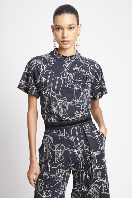 Fit — Blusa Jersey Estampa Botas