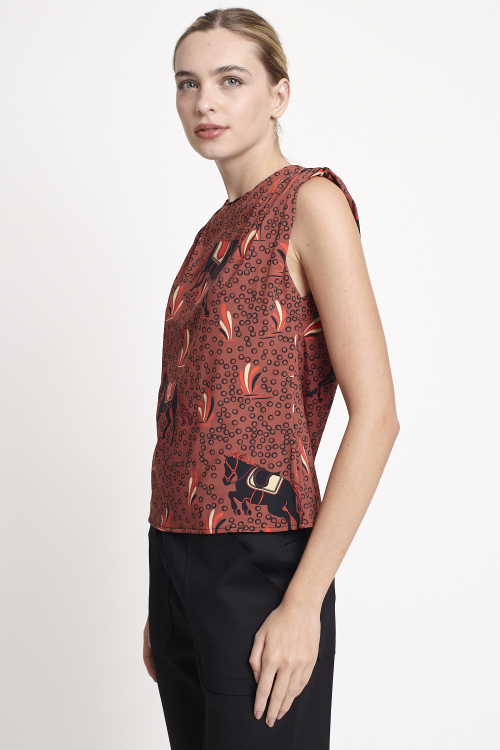 Fit — Blusa Jersey Estampa Equestre