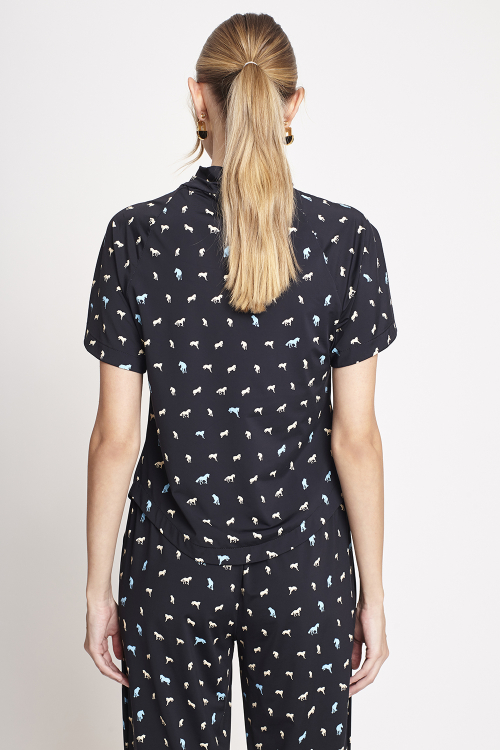 Fit — Blusa Jersey Estampa Cavalos