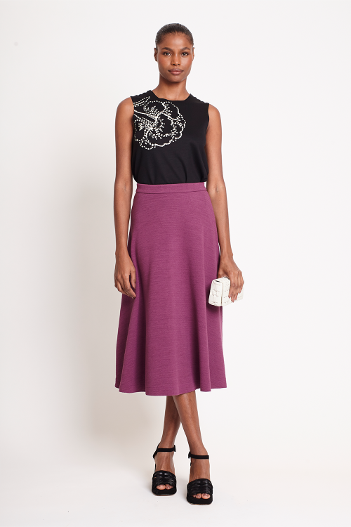 Fit — Blusa Duplo Leve Silk Pesponto Floral