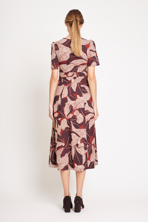 Fit — Vestido Jersey Estampa Pontilhismo