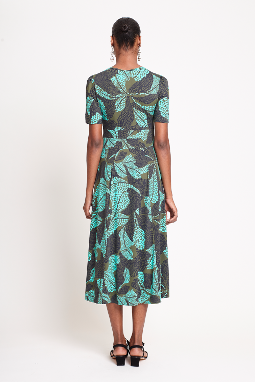 Fit — Vestido Jersey Estampa Pontilhismo