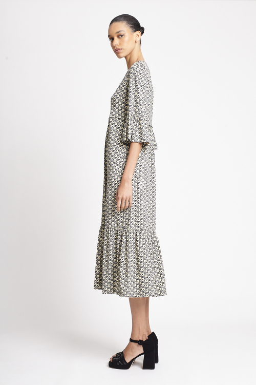 Fit — Vestido Jersey Estampa Gravataria