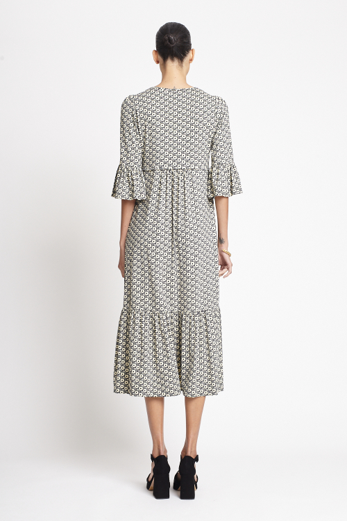 Fit — Vestido Jersey Estampa Gravataria