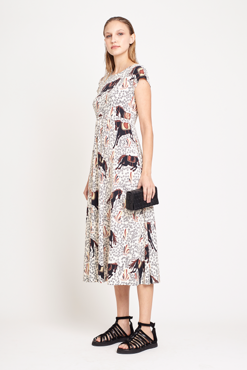 Fit — Vestido Jersey Estampa Equestre