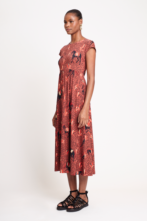 Fit — Vestido Jersey Estampa Equestre
