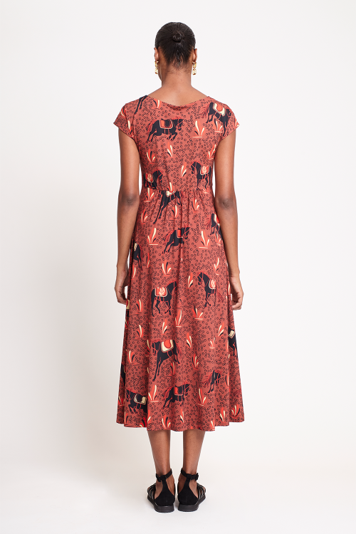 Fit — Vestido Jersey Estampa Equestre