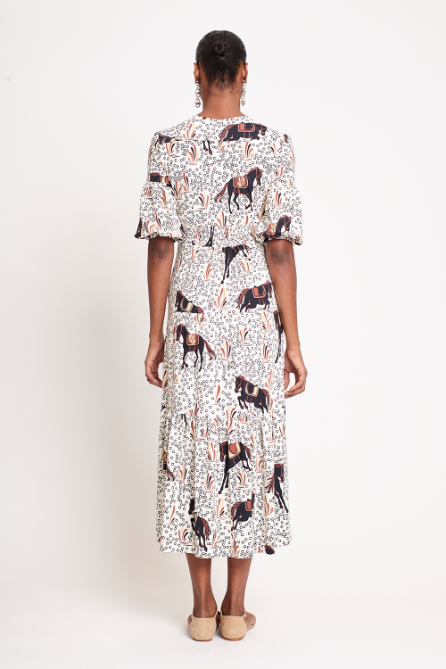 Fit — Vestido Jersey Estampa Equestre