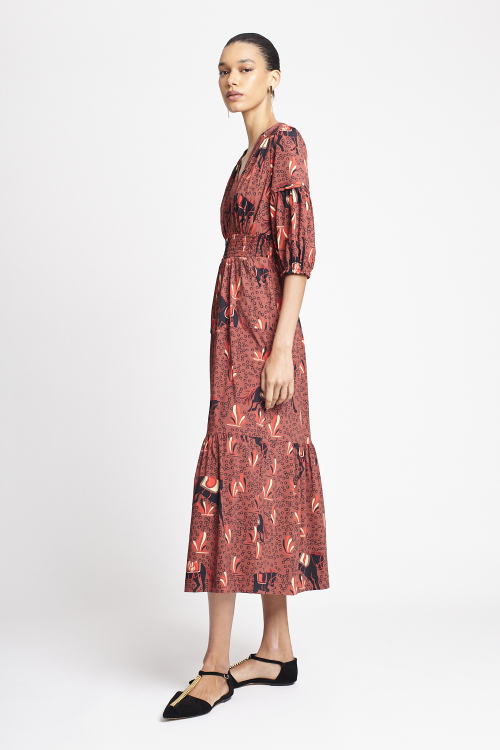 Fit — Vestido Jersey Estampa Equestre