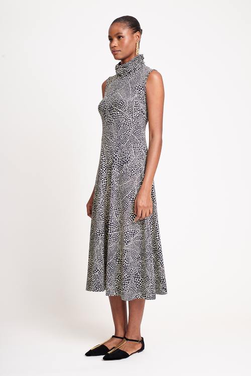 Fit — Vestido Jersey Estampa Pontos