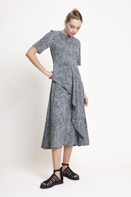 Fit — Vestido Jersey Estampa Pontos