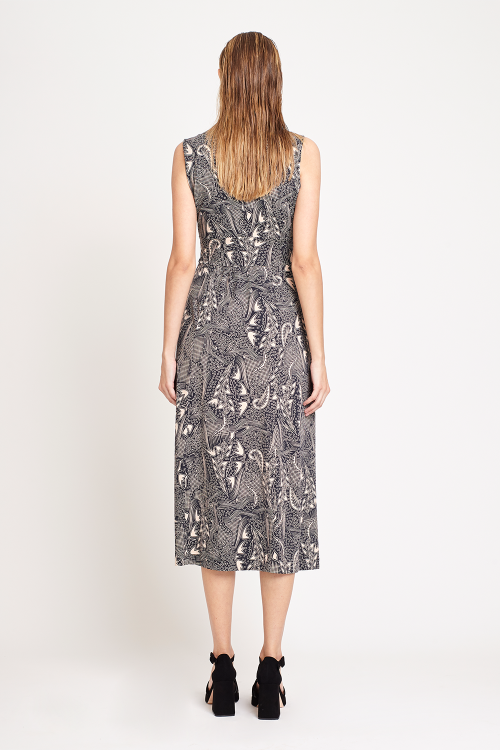 Fit — Vestido Jersey Estampa Poá