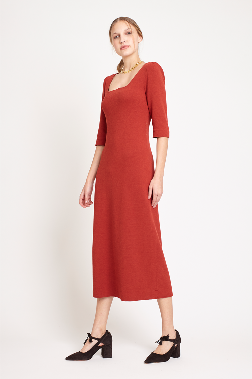 Fit — Vestido Malha Dupla Bouclê