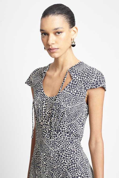 Fit — Vestido Jersey Estampa Pontos