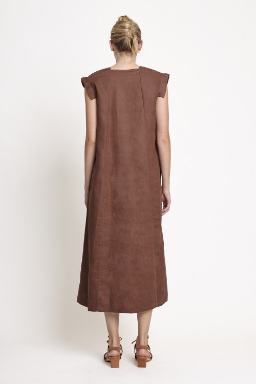 Fit — Vestido Linho Bordado Flor Do Campo