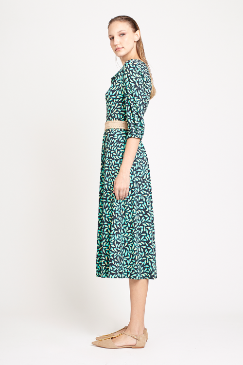 Fit — Vestido Jersey Estampa Grãos
