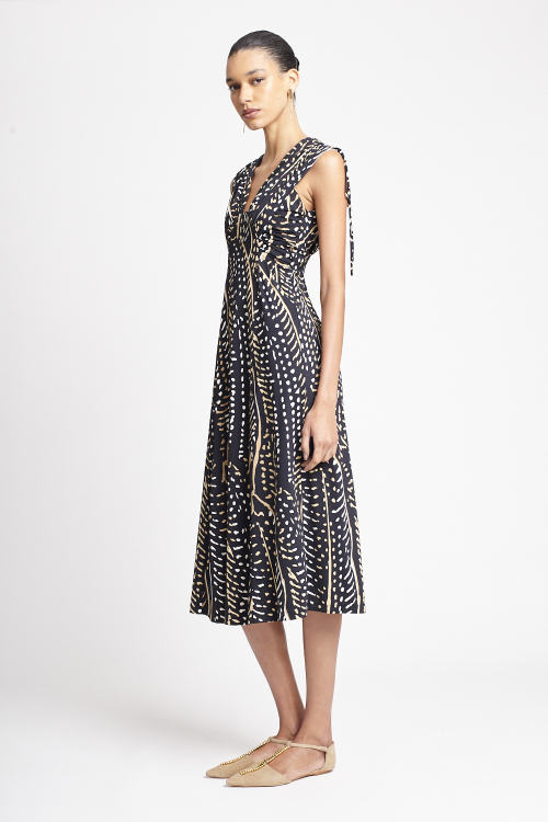 Fit — Vestido Jersey Estampa Penas