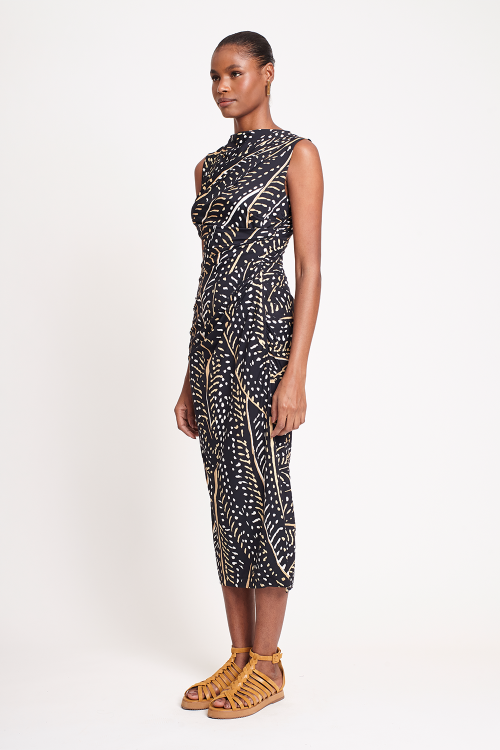 Fit — Vestido Jersey Estampa Penas
