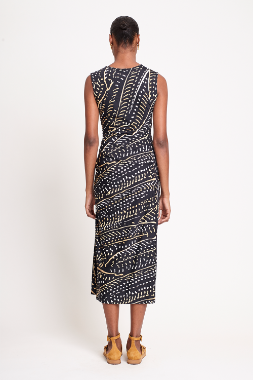Fit — Vestido Jersey Estampa Penas