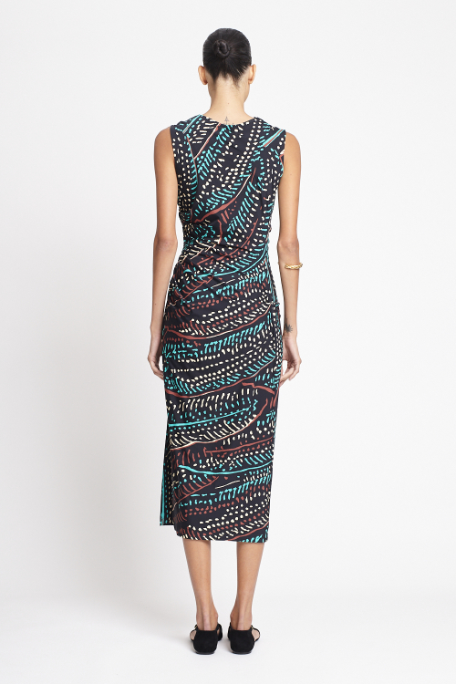 Fit — Vestido Jersey Estampa Penas
