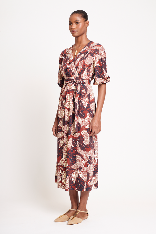 Fit — Vestido Jersey Estampa Pontilhismo