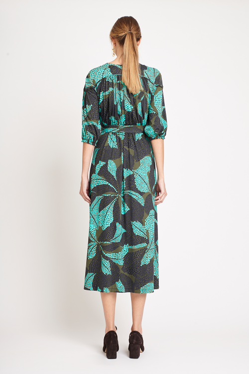 Fit — Vestido Jersey Estampa Pontilhismo