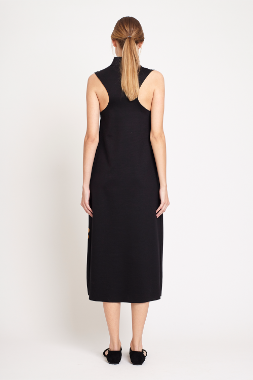 Fit — Vestido Malha Dupla Leve Silk Pontilhismo