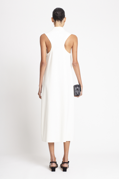 Fit — Vestido Malha Dupla Leve Silk Pontilhismo