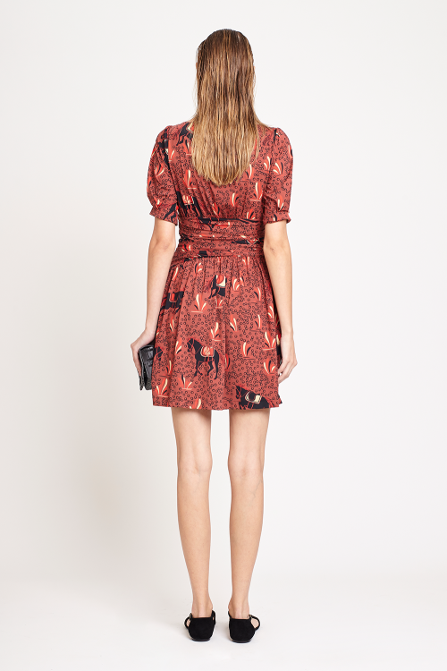 Fit — Vestido Jersey Estampa Equestre