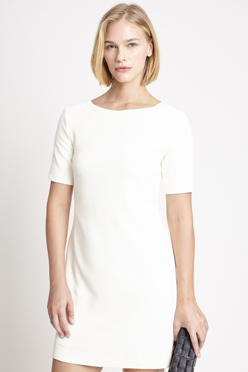 Fit — Vestido Bouclê Curto Com Manga