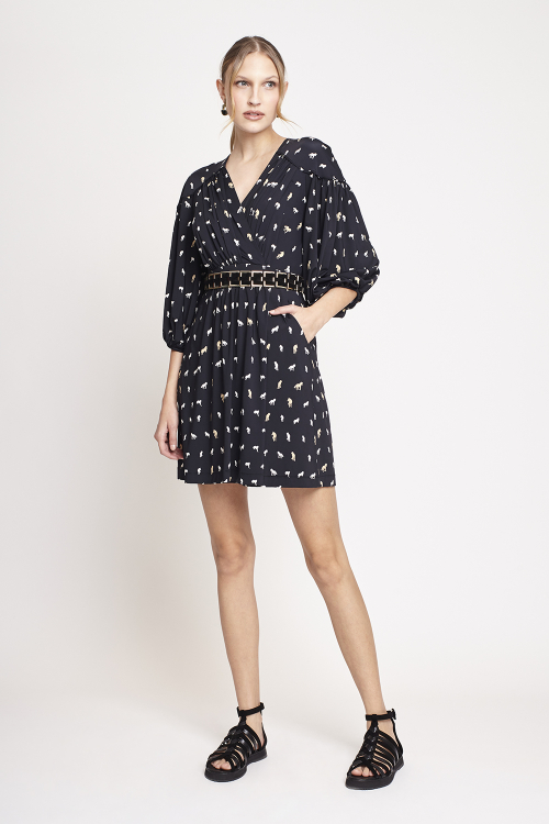 Fit — Vestido Jersey Estampa Cavalos