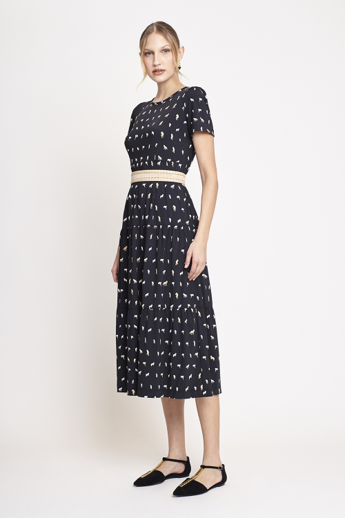 Fit — Vestido Jersey Estampa Cavalos