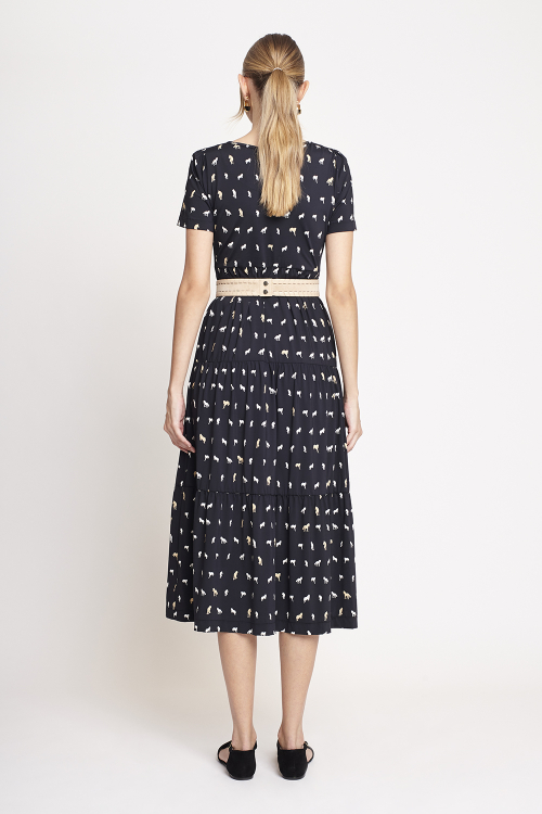 Fit — Vestido Jersey Estampa Cavalos