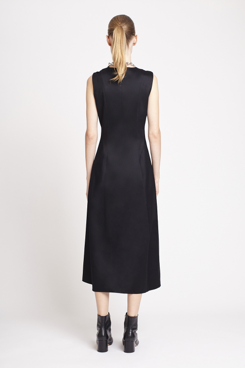 Fit — Vestido Cetim Com Recortes