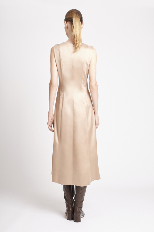 Fit — Vestido Cetim Com Recortes