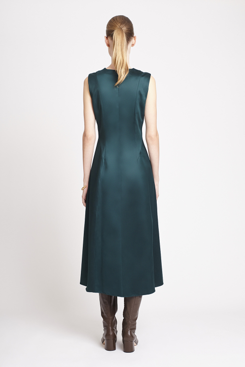 Fit — Vestido Cetim Com Recortes