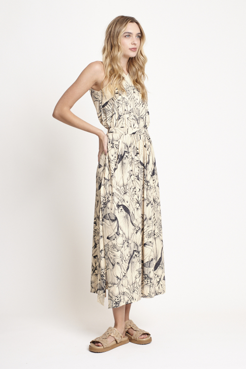 Fit — Saia Jersey Estampa Natureza Com Transpasse