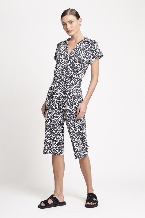 Fit — Blusa Jersey Estampa Paisagem Com Gola