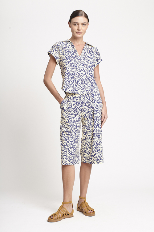 Fit — Blusa Jersey Estampa Paisagem Com Gola