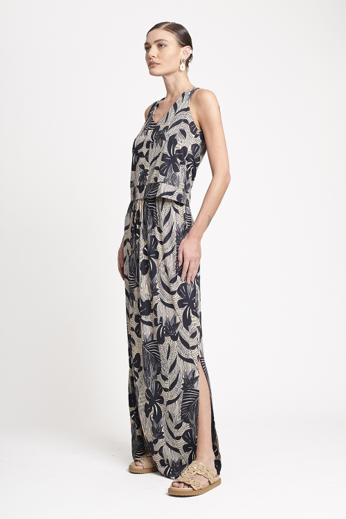 Fit — Saia Jersey Estampa Cactus Longa