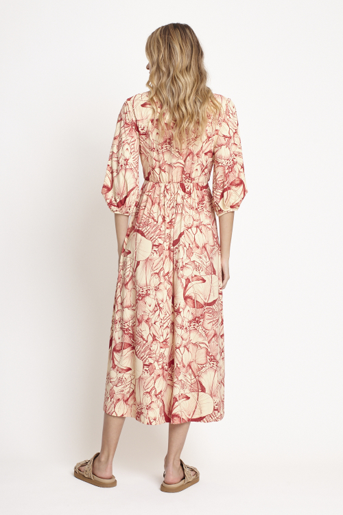 Fit — Vestido Jersey Estampa Natureza Midi