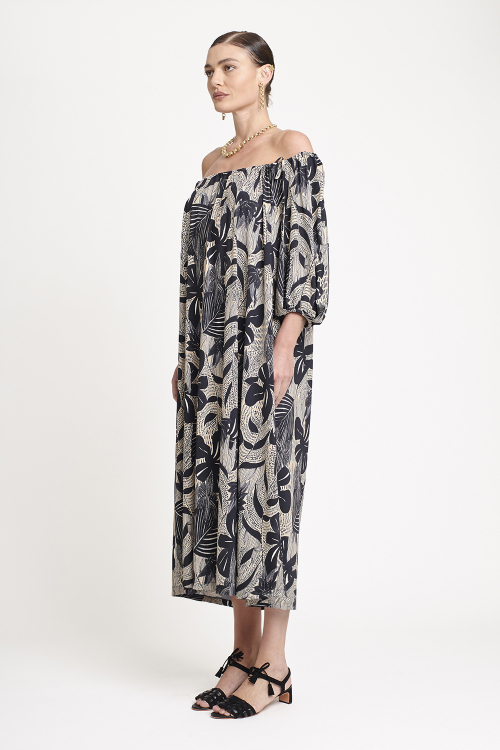 Fit — Vestido Jersey Estampa Cactus Amplo